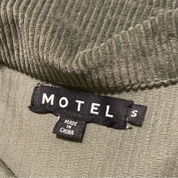 Motel Rocks Army Green Corduroy Oversized Jacket - Picture 3 of 4